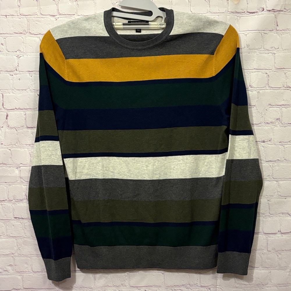 OLD NAVY Men's Multicolor Striped Crewneck Sweater Sz: Large